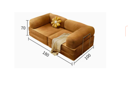 Nordic Luxury 2m Full Sponge Sofa Living Room Tofu Block Vacuum Compression Folding Skin-friendly Sofa Bed Combination Wholesale