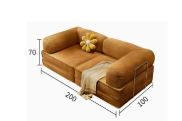 Nordic Luxury 2m Full Sponge Sofa Living Room Tofu Block Vacuum Compression Folding Skin-friendly Sofa Bed Combination Wholesale