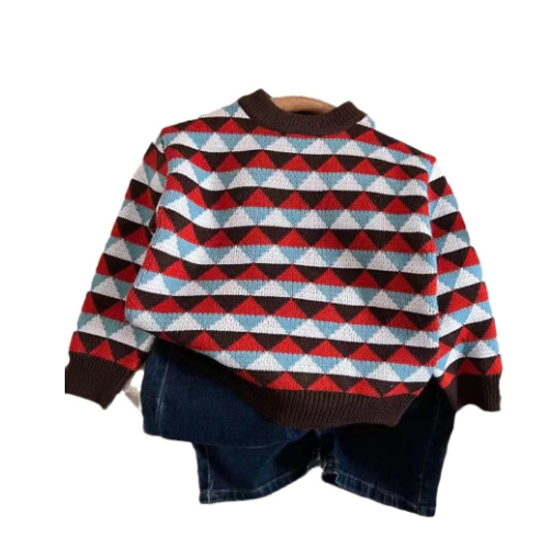 Diamond Check Sweater Image 4