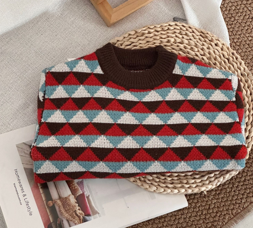 Diamond Check Sweater Image 2