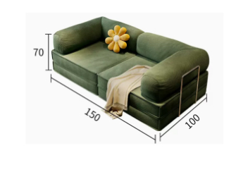 Nordic Luxury 2m Full Sponge Sofa Living Room Tofu Block Vacuum Compression Folding Skin-friendly Sofa Bed Combination Wholesale