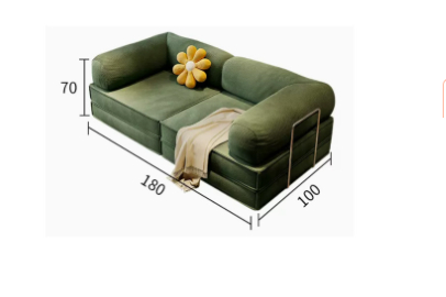 Nordic Luxury 2m Full Sponge Sofa Living Room Tofu Block Vacuum Compression Folding Skin-friendly Sofa Bed Combination Wholesale