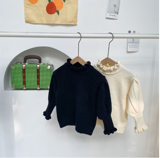 Girls' Fungus Ruffle Collar Sweater Image 2
