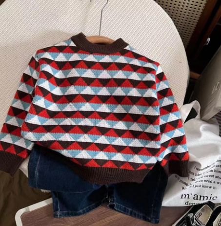 Diamond Check Sweater Image 1