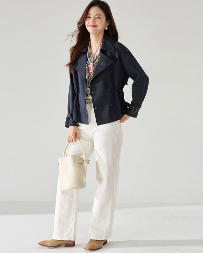 Comfortable Cotton Short Trench Coat