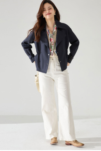 Comfortable Cotton Short Trench Coat