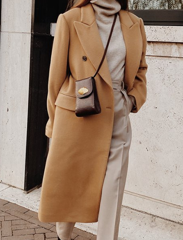 Long Sleeve Woolen Jacket - Side View