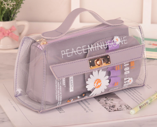 Small Daisy Transparent Pencil Case 3