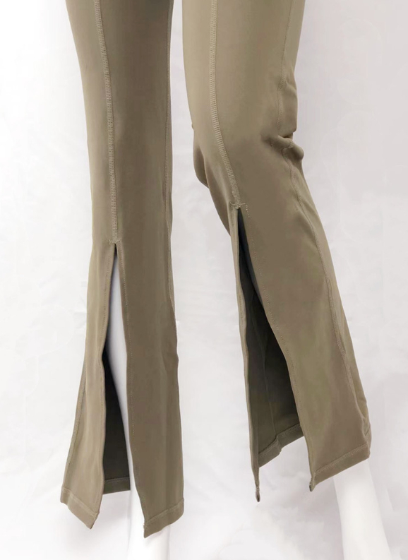 Zipper Slit Slim Trousers