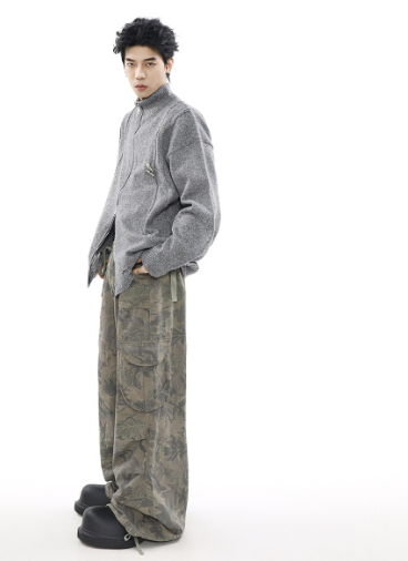 Stand Collar Cardigan Sweater - Image 2