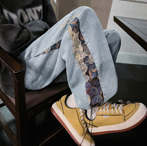 High Street Bear Stitching Jeans - Image 4
