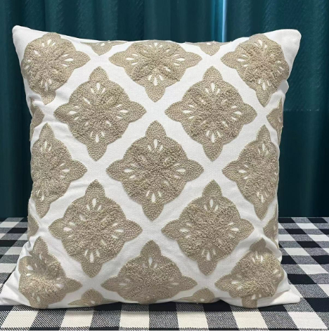 Chenille Jacquard Throw Pillow - Image 1