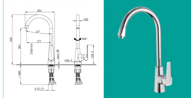 Hot and Cold Wash Basin Sink Faucet