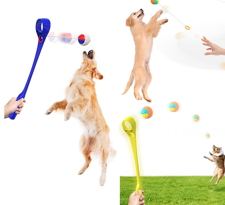 Outdoor Dog Toy Throwing Cue Ball Thrower - Image 1