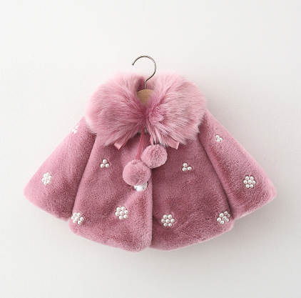 Children's Heavy Cape Coat in Purple