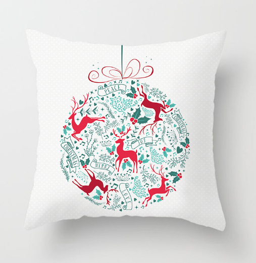 Golden Christmas Pillow Cover Image 6