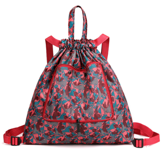 Simple Drawstring Waterproof Folding Storage Backpack Image 5