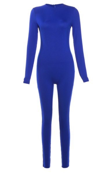 Solid Color Sexy Tights Jumpsuit Image 4