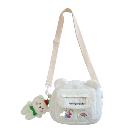 Student Lambskin Plush Shoulder Bag