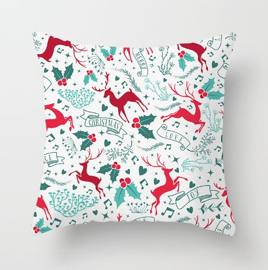 Golden Christmas Pillow Cover Image 7