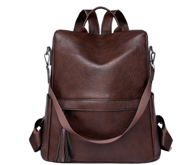 Women's Soft Leather Large-capacity Anti-theft Backpack - Image 4