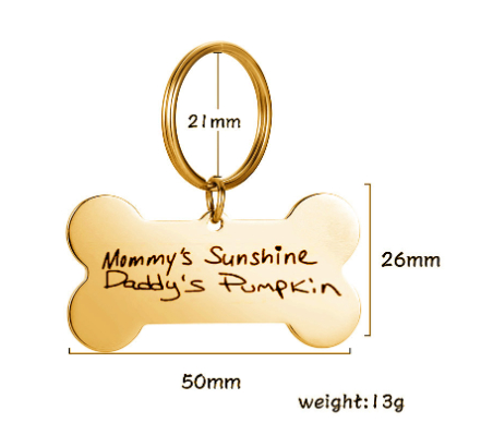 Silver Personalized Dog ID Tag