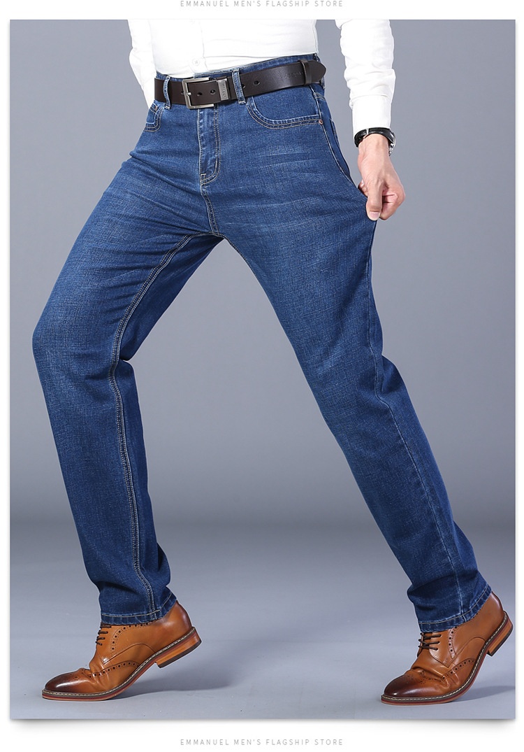 Korean Men's Straight Jeans 5