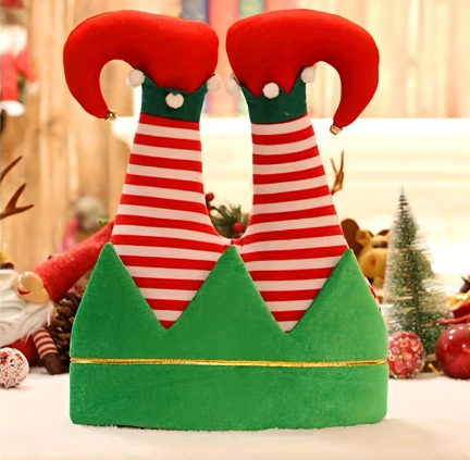 Small Dog wearing Christmas Hat