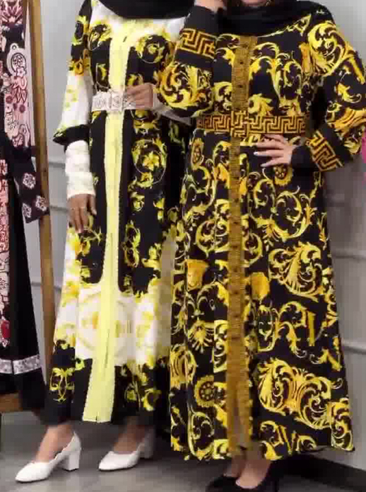 Belt Printed Long Sleeve Trench Coat Image 3