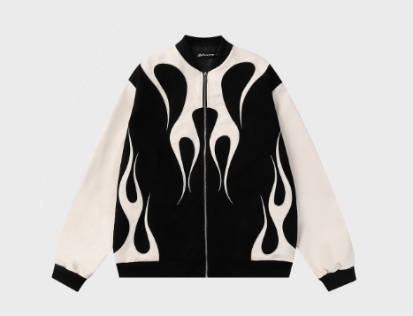 Men's Racing Suit Leather Coat - Back View