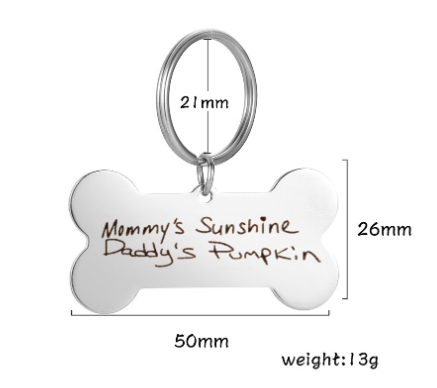 Rose Gold Personalized Dog ID Tag