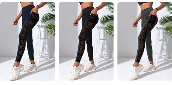 High-waisted Nude Hip-lifting Tights Fitness Pants