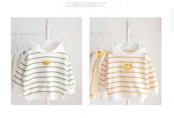 Blue and Yellow Stripes Sweater