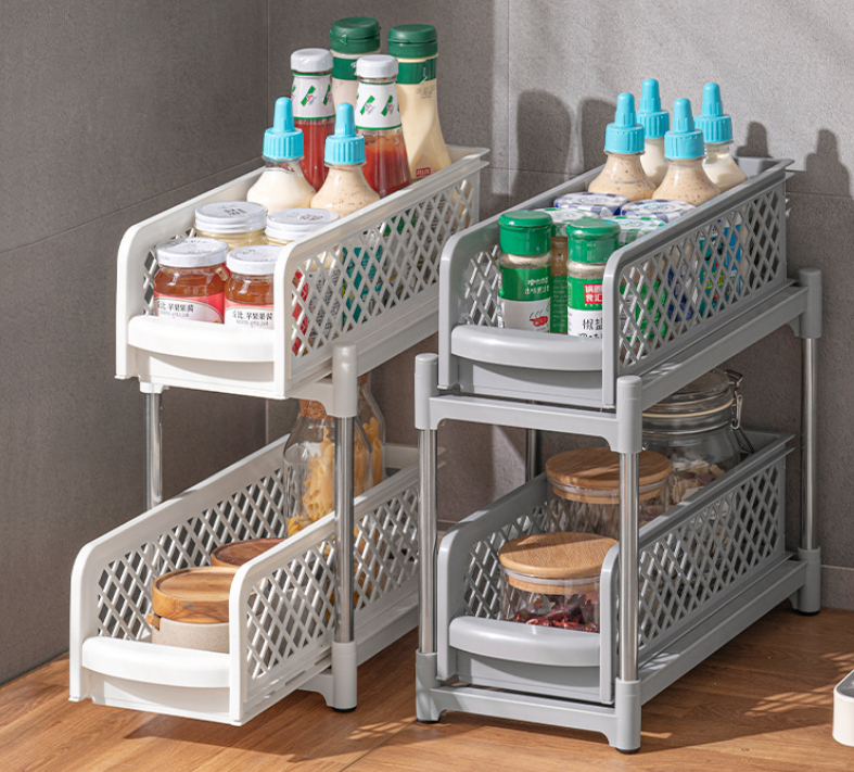 Bathroom Kitchen Storage Rack White