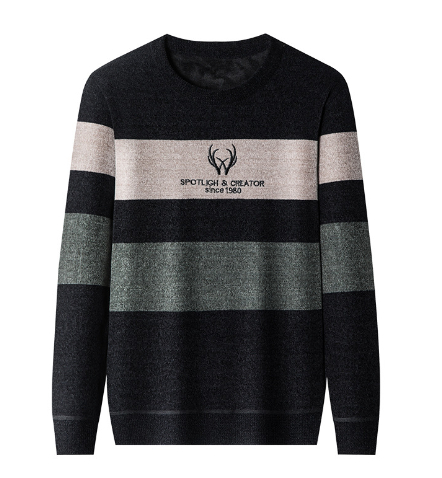 Youth Striped Casual Pullover Sweater Image 1