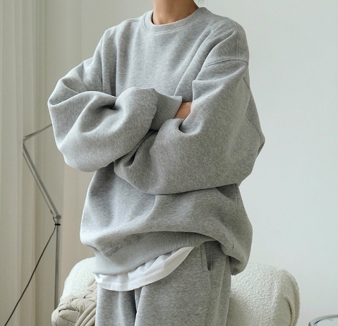 New Spring Korean Solid Color Round Neck Sweater Coffee