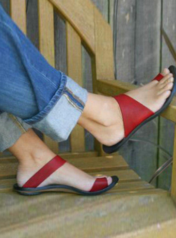 Fashion Solid Color Flip Flops