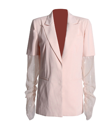 Stylish Pink Suit Jacket