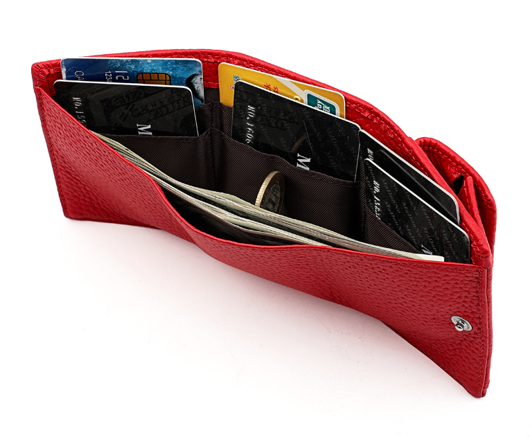 Leather Mini Purse in Black