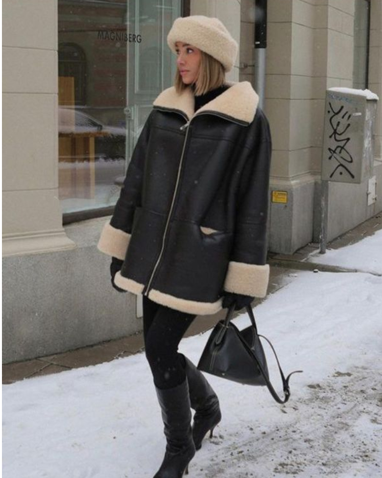 Stylish Lambskin Coat 2