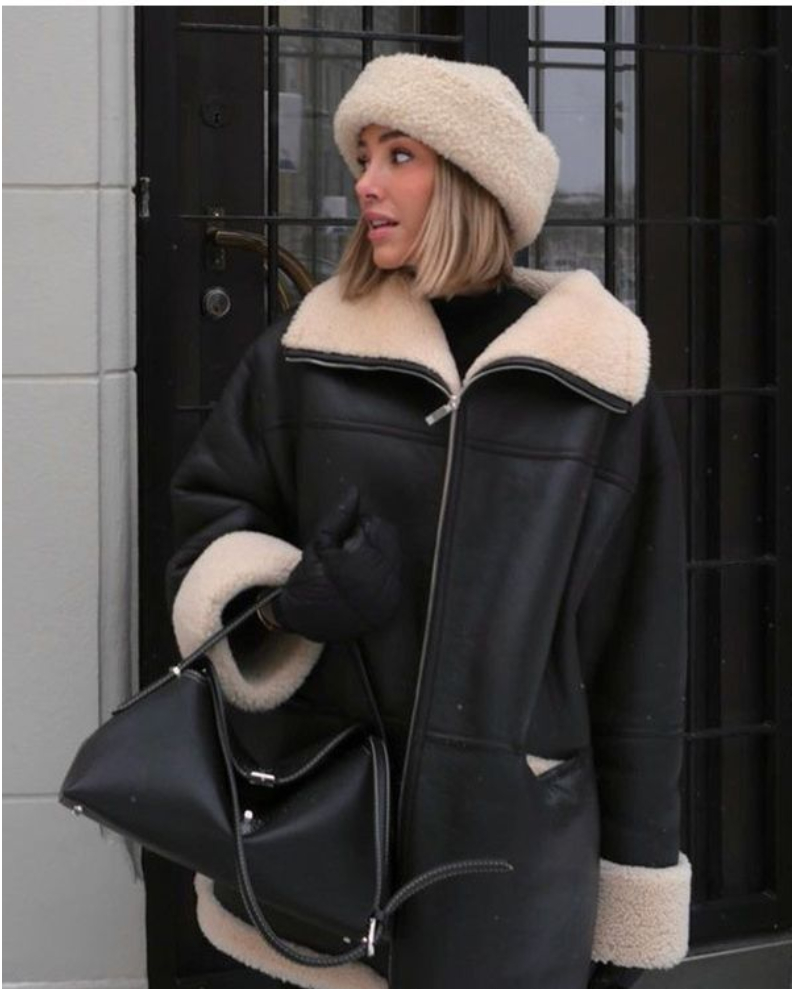 Stylish Lambskin Coat 1
