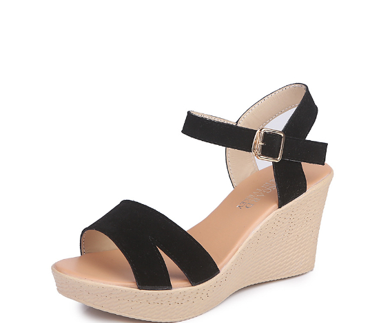 High-heeled Suede Open-toe Casual Sandals
