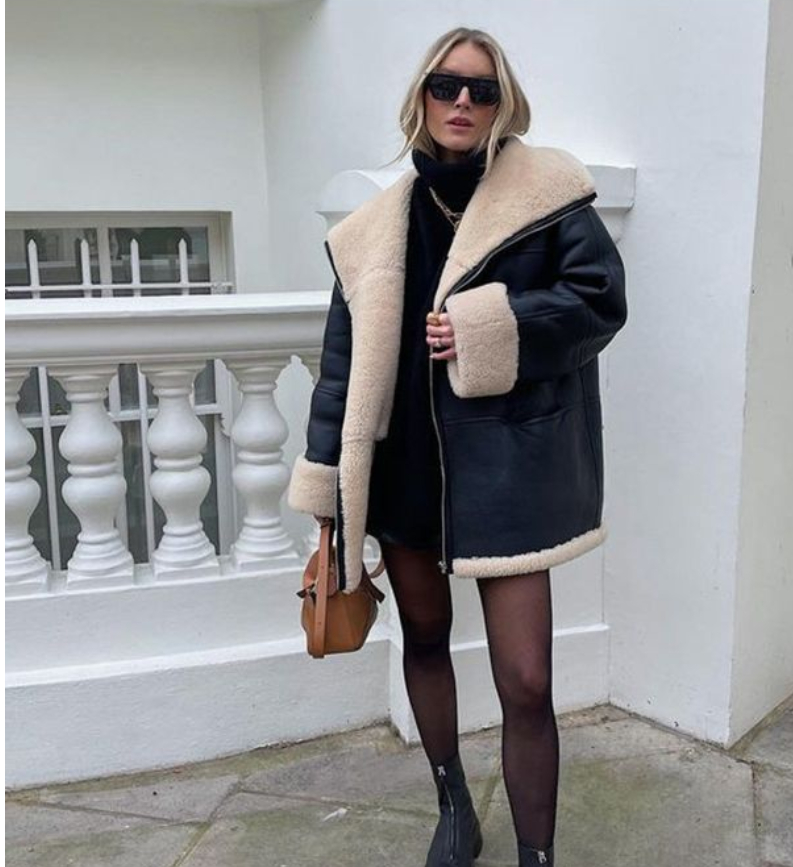 Stylish Lambskin Coat 3