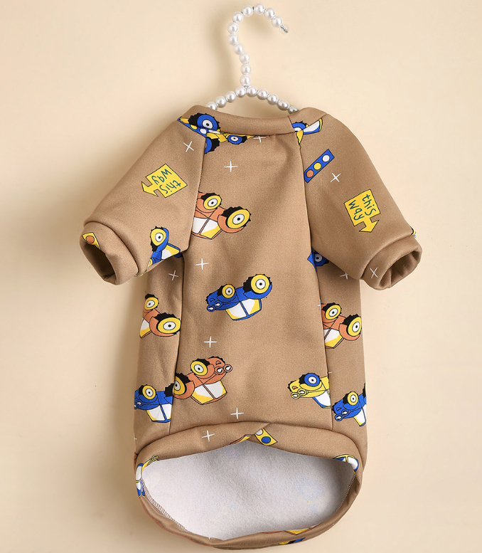 Cat Clothes Printed Sweatshirt Fleece Pet