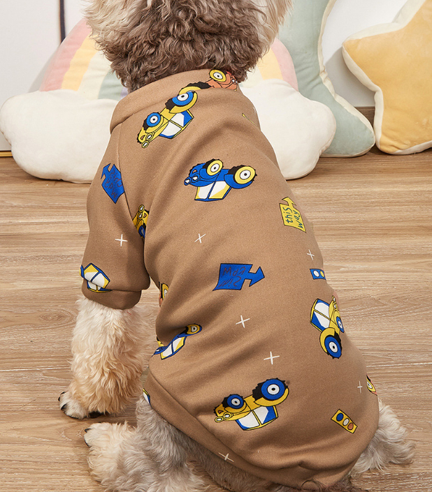 Cat Clothes Printed Sweatshirt Fleece Pet