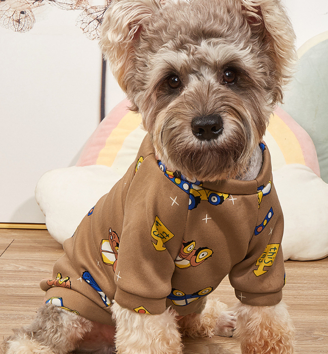 Cat Clothes Printed Sweatshirt Fleece Pet