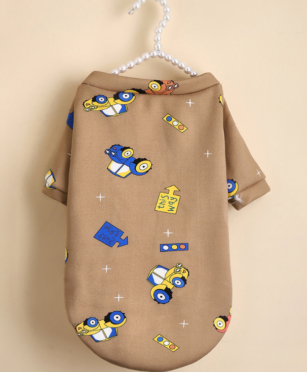 Cat Clothes Printed Sweatshirt Fleece Pet