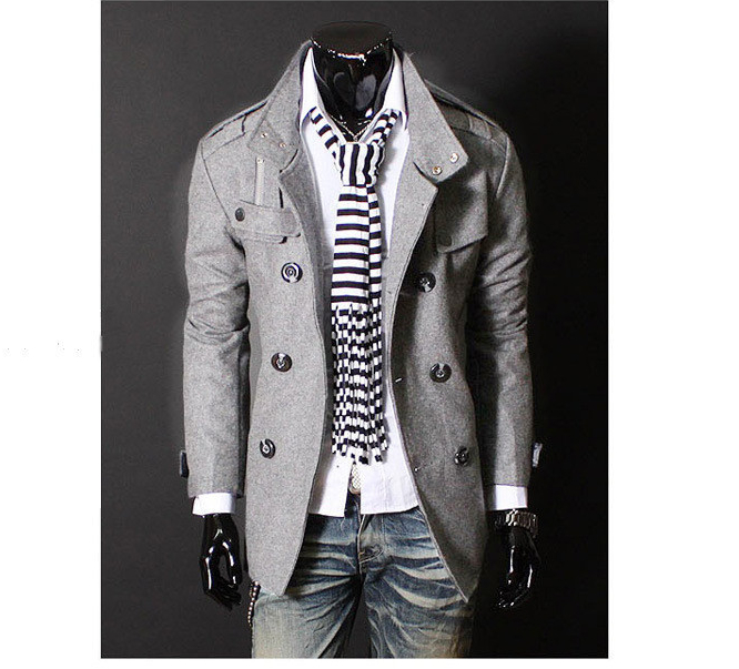 New Fashion Men Woolen Coat - Image 1