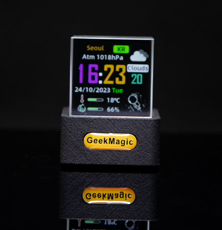 Trendy Mini Transparent WiFi Weather Clock Creative Gift Desktop Ornaments Display image