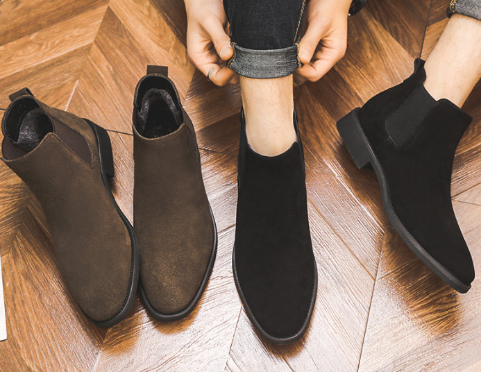 Leather Pointed High-Top Tooling Martin Boots Image 4